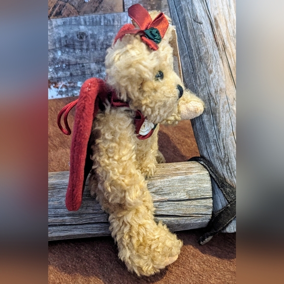 Vintage The Bearington Collection "Gabrielle" Plush Teddy W Velvet Angel Wings - Picture 3 of 9
